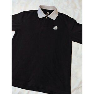 Akademiks Polo Shirt Men's Large SS Urban Hip Hop Solid Black